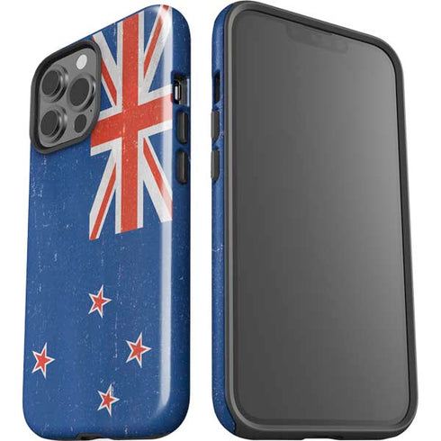 New Zealand Flag Distressed iPhone 15 Pro Max Impact Case